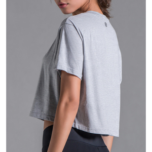 Camisetas Deportivas Cortas para Mujer, Manga Corta, Cuello Redondo, Camiseta de Fitness, Camiseta Corta de Fitness para Mujer - Product Image 1