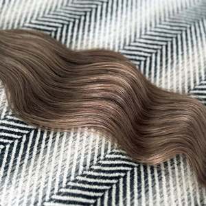 Brun Cendré # Queue de cheval à cordon 8A en cheveux humains, extension bouclée à clipser - Product Image 4