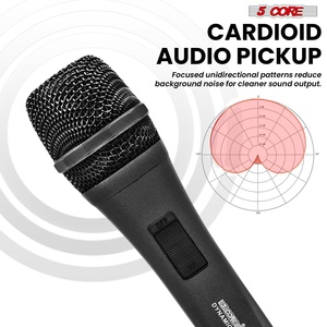 5Core XLR Microphone Dynamic <b>Mic</b> Karaoke Singing <b>Studio</b> Mics Handheld Microfono - Product Image 4