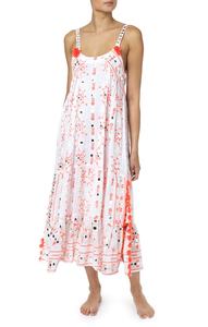 Été 2020 Robe de Bohème à bretelles spaghetti Broderie riche Coton doux et aéré Glands miroir brillant Impression géométrique - Product Image 6