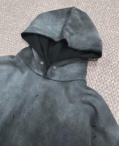 เสื้อฮู้ดสำหรับผู้ชายโอเวอร์ไซส์ล้างหินกรด - Product Image 3