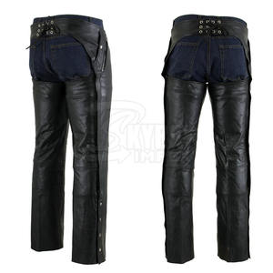 Chaps d'équitation en cuir fabriqués à très bas prix pour hommes de meilleure qualité à vendre en ligne - Product Image 2