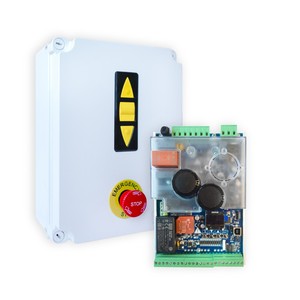 Sistema de Apertura de Puertas Motorizado Industrial Tradicional y Duradero ELSAMEC - Construcción Robusta de Aluminio, Acero y Plástico - Control Remoto con 1 Año de Garantía - Product Image 1