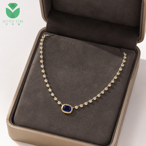จี้เพชรทรงคุชชั่นคัทสั่งทำพิเศษ หรูหรา ทองคำ 14K 18K สีเหลือง 1 กะรัต D VVS รับรองโดย IGI ตัวเรือนแบบ Claw Setting สำหรับผู้หญิง - Product Image 4