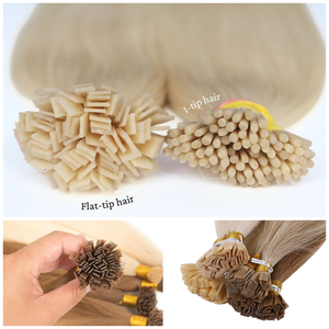 ผมต่อปลายแบนสีบลอนด์สีเทาแบบพรีเมี่ยม100% ผมเรนมี่ที่มีความคงทนติดทนนาน - Product Image 1