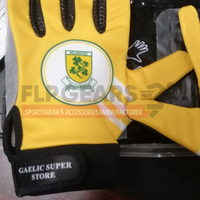 Guantes de fútbol gaélico amarillos de primera calidad, antideslizantes, ligeros, 460 g, con látex de alta retención de aire, para entrenamiento.