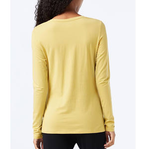 Camisetas de mujer, camiseta de manga larga de verano, diseño de alta calidad, ropa informal, Camiseta con cuello redondo, venta al por mayor, transpirable personalizada - Product Image 3