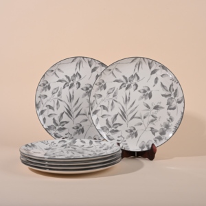 Juego de Platos de Porcelana Resistentes de 10.5 Pulgadas, Aptos para Lavavajillas y Microondas, Diseño Moderno y Ecológico de Lujo para Uso en el Hogar y Hoteles - Product Image 4