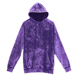 Sudadera con capucha lavada con ácido de gran tamaño para hombre, hecha a medida, mezcla de algodón básica de alta calidad, forro de diseño sólido, tela de 400 gramos - Product Image 1