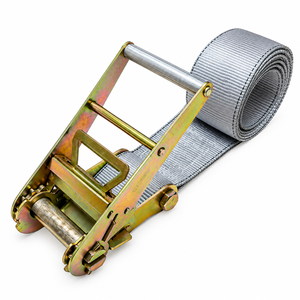 Industrial Grade 100mm Cargo Securing Ratchet Strap 10000kg Polyester with Flat <b>Hooks</b> for Heavy Load Transportation - Product Image 1