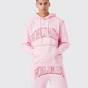 Chándal para hombre, chándal con logotipo personalizado, traje para correr, venta en Pakistán, chándales cómodos de dos piezas de color sólido para hombre - Product Image 4