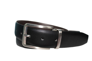 Ceinture profilée en cuir imprimé noir avec boucle en alliage avec personnalisation du fournisseur de gros - Product Image 3