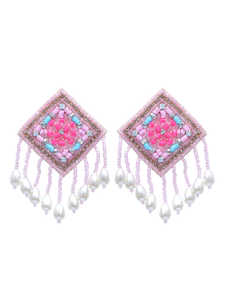 Hiba Enterprises' Unique Dernières Boucles d'oreilles pendantes à pampilles perlées faites à la main Multicolore Personnalisables - Product Image 5