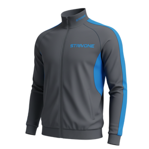 Conjunto de chándal de entrenamiento para hombre Strivone Ropa deportiva | Chaqueta con cremallera de poliéster premium y pantalones de Jogger para gimnasio y correr - Product Image 2