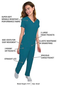 Unisex <b>Plus</b> <b>Size</b> <b>Scrubs</b> Uniforms Sets Custom Cotton Hospital <b>Scrub</b> Suits Medical Jogger Sets Wholesale Doctors Wear - Product Image 6