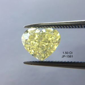 Gia เจียระไนรูปหัวใจสีเหลืองสวยงามผ่านการรับรอง1.50 CT เพชร100% หลวมธรรมชาติใส VS2จากอินเดียที่ดีที่สุดสำหรับการใช้เครื่องประดับ - Product Image 1