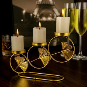 Compact Metal <b>Candle</b> Holder <b>Small</b> Decorative Accessory For Shelves Desks Side Tables Minimal Accent Space Saving Charm - Product Image 1