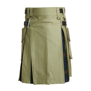 Kilt hybride 100% coton avec drapeau canadien Logo personnalisé laine faite avec tuba en nylon érable pour hommes Great Highland vente en gros - Product Image 5