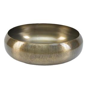 ชามอลูมิเนียมทุบกลมสำหรับตกแต่งหรูหราผู้ส่งออกสีทอง - Product Image 4