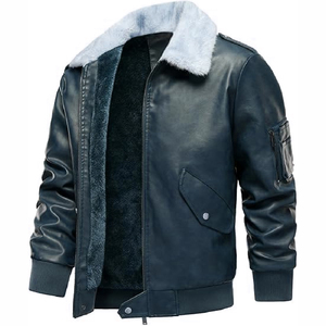Veste zippée en cuir véritable pour homme KANDARI SPORTS, imperméable, respirante, avec patch brodé, écologique, prête pour l'hiver - Product Image 3