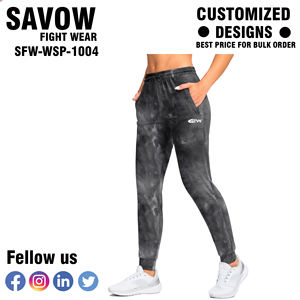 Pantalons de survêtement pour femmes avec logo personnalisé, coupe régulière, taille élastique, mélange de tissus, pantalons décontractés, séchage rapide, vêtements de sport en gros, usine - Product Image 3