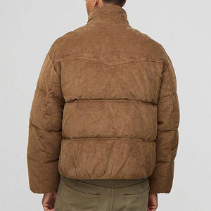 Veste à bulles chaude de grande taille de style hip-hop sur mesure pour hommes veste à col montant en duvet de canard avec logo imprimé personnalisé - Product Image 5
