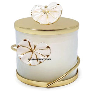 Bote de aluminio hecho a mano para servir alimentos, herramientas de hierbas y especias estilo fundición dorada para uso en vajilla - Product Image 4