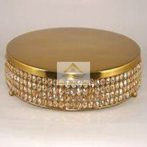 Support à Gâteau Artistique en Métal Moulé en Aluminium avec Design Martelé avec Feuille Autour de 2 Niveaux Support à Gâteau de Service d'Inde - Product Image 5