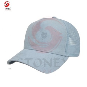 Custom Logo 6-Panel Trucker <b>Hat</b> Quick Dry Sports Closure Adjustable Hip Hop Striped Design Trucker Cap - Product Image 1