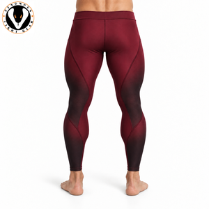 Les leggings de compression pour hommes offrent un ajustement de soutien, un confort extensible et une mobilité flexible pour l'entraînement physique et les activités sportives. - Product Image 4