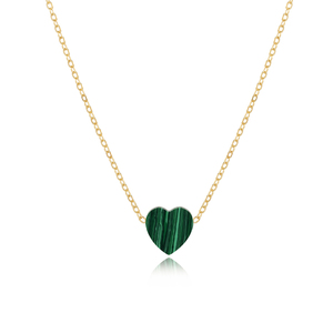 Collier avec pendentif en forme de cœur en malachite, fait à la main, pour fiançailles, mariage, fête, vente en gros, fabrication turque, argent sterling 925 - Product Image 4