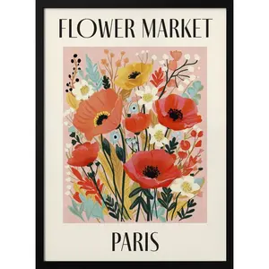Obra de arte digital impresa del Mercado de Flores de París, Francia - Product Image 4