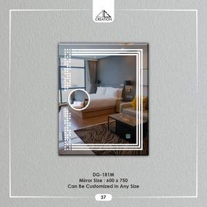 Espejo de Baño Decorativo de Diseño, Montado en la Pared, con Iluminación LED, Reflejo Nítido, para Interiores Modernos, Ideal para Bodas - Product Image 6