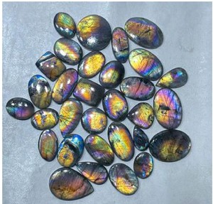 Multy Labradorite Cabochon Pierres précieuses en vrac Coupe ovale Article Hauteur Haute Qualité Naturelle - Product Image 4