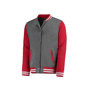 Nouvelle Veste Bomber Homme Tendance Style Universitaire avec Boutons Corne, en Laine Cachemire Respirante et Coupe-Vent, Hiver, Patchwork Personnalisé, Faible MOQ - Product Image 2
