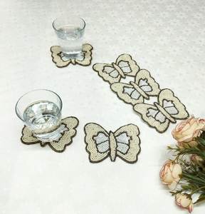 Dessous de verre en noyer Ensembles de dessous de verre en bois de noyer-Qualité supérieure - Product Image 1