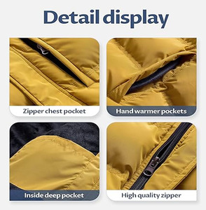 Vente en gros de manteaux d'extérieur en duvet pour hommes avec logo imprimé sur mesure veste d'hiver rembourrée à bulles téléchargée par Dress Sports - Product Image 5