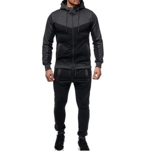 Vente en Gros Hiver Logo Personnalisé Jogging Costumes Uni Couleur Unie Sweat à Capuche Hommes Sweatersuit Survêtement - Product Image 5