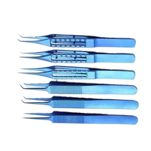 Juego de microfórceps de titanio médico profesional, instrumentos quirúrgicos manuales con punta fina recta y curva | Instrumentos OldMed - Product Image 5