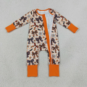 Body de Bebé para Niño con Estampado de Lazo, Cierre de Cremallera, Ribete Naranja, Algodón Suave y Transpirable, Ideal para el Verano - Product Image 6