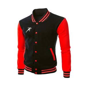 OEM Vestes universitaires en laine imprimées personnalisées brodées Letterman Nouveau design Veste de baseball pour hommes à manches en cuir - Product Image 5