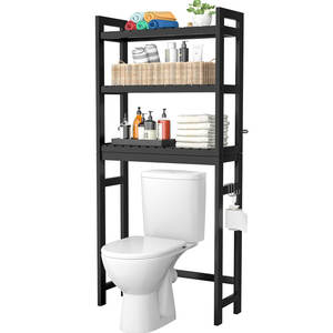 Estante de Almacenamiento de 3 Niveles sobre el Inodoro, Mueble de Baño de Bambú - Product Image 5