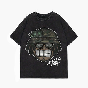 Venta al por mayor de los hombres de encargo DTG DTF impresión camisetas Streetwear gráfico de algodón Casual manga corta moda Tops - Product Image 1