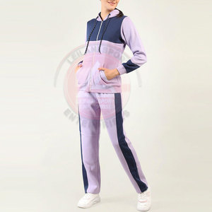 Pakistan Manufacturer Winter Casual Women Tracksuits 100% Cotton Solid Color 2-Piece Long Set Eco-Friendly Breathable - Product Image 3
