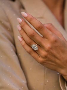 Bague de fiançailles Moissanite coupe ovale 12x8mm | Bague solitaire en or ou en argent | Anniversaire de mariage de mariée bijoux fins OEM - Product Image 2