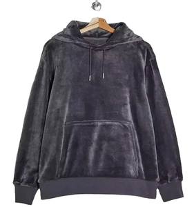 Sudadera con capucha de terciopelo OEM Factory Heavy Weight Sudaderas con capucha de terciopelo de alta calidad para hombres Sudadera con capucha de invierno - Product Image 1