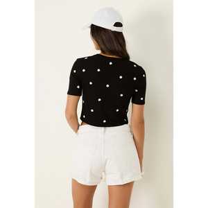 Cárdigan Corto Informal con Estampado Floral, 100% Poliéster - Product Image 4