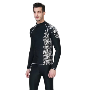 Wholesale Heat-Transfer <b>Printed</b> MMA Rash Guard for Men Full Sleeve Compression <b>Surfing</b> Breathable BJJ - Product Image 4