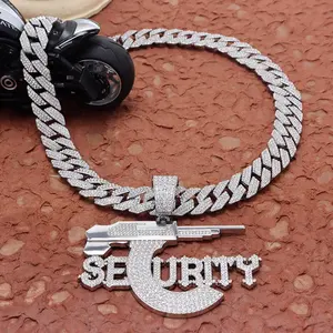 Collares de Cadena Cubana Exclusivos y Personalizables para Hombre y Mujer con Colgantes de Diamantes de Imitación, Dorados para Fiestas Elegantes - Product Image 5