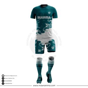 Ensemble maillot et short de football personnalisé MAWRA, séchage rapide, fabricant OEM pour équipes et clubs, unisexe - Product Image 4